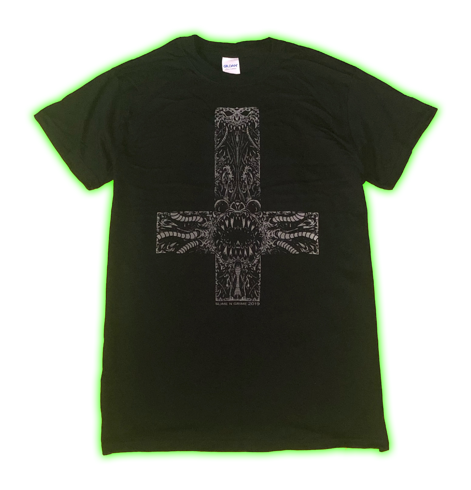 Inverted Bio-cross GLOW IN THE DARK — Slime 'N' Grime - Weird Art